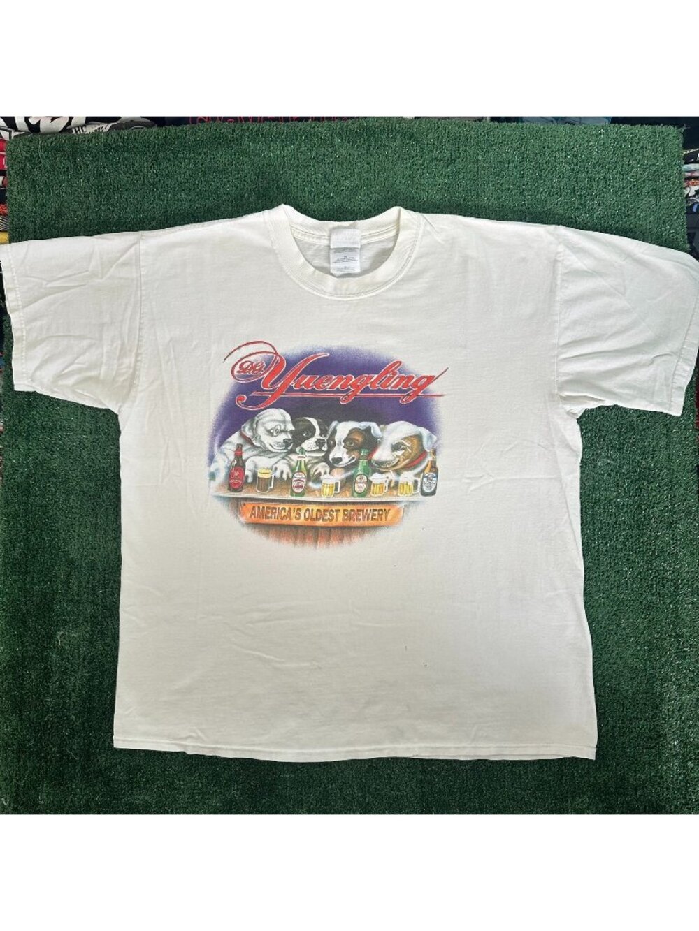 Vintage 90s Yuengling Dogs T-Shirt Puppy Beer Brewery Tee